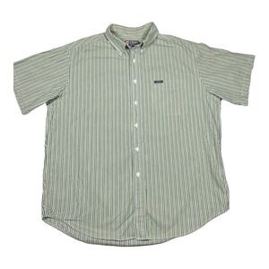 Chaps Ralph Lauren Men's Striped Button Down Shirt Short Sleeve Size XL